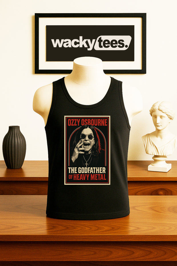 Ozzy Osbourne The Godfather of Heavy Metal Rockstar Rock Graphic Tee Shirt