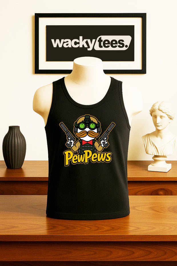 Pew Pews Pringle Man Funny Graphic Tee Shirt