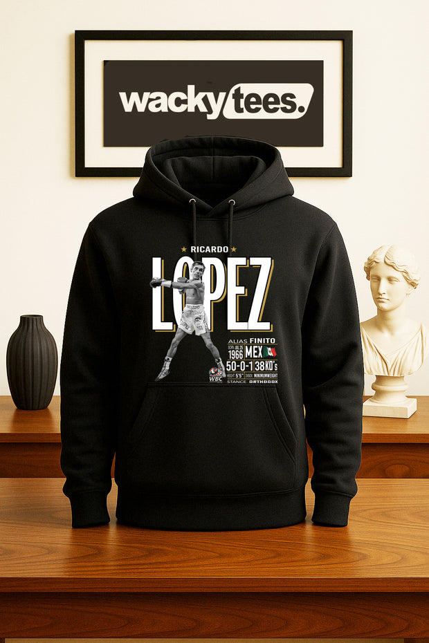 Ricardo Lopez Tale of the Tape Mexico Mexican Boxing Stats Graphic Tee Shirt