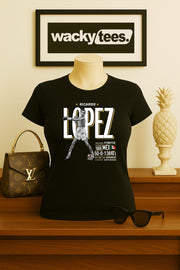 Ricardo Lopez Tale of the Tape Mexico Mexican Boxing Stats Graphic Tee Shirt