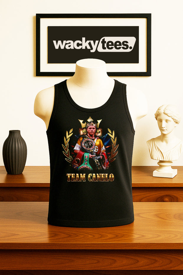 Team Canelo Alvarez El Rey Del Boxeo Boxing Distressed Graphic Tee Shirt