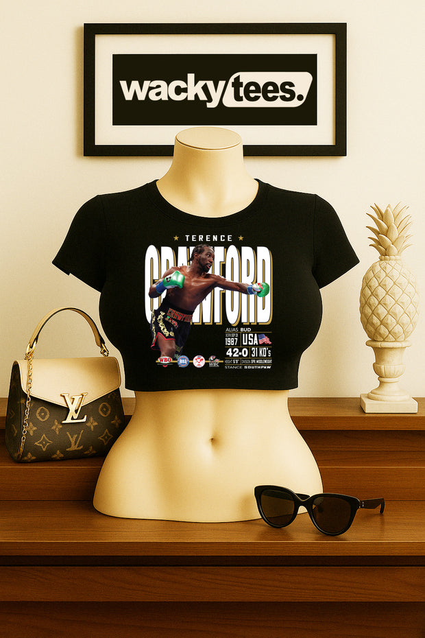 Terence Crawford Stats Tale of the Tape Boxing Champion Graphic Tee Shirt