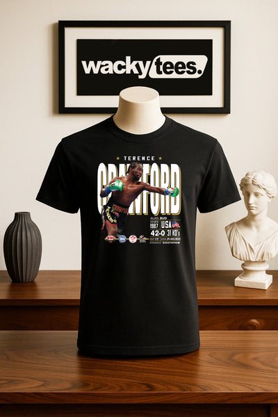 Terence Crawford Stats Tale of the Tape Boxing Champion Graphic Tee Shirt