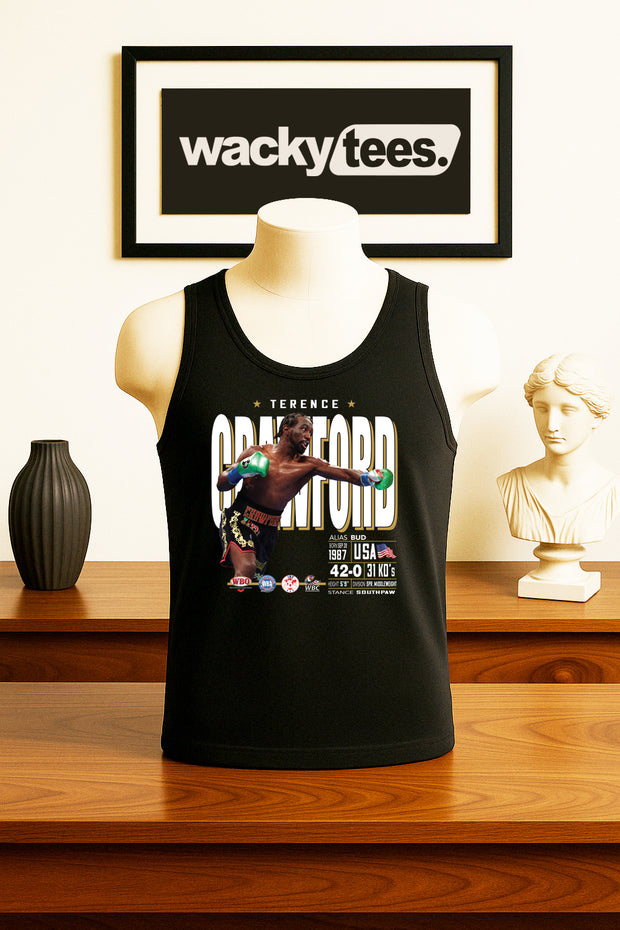 Terence Crawford Stats Tale of the Tape Boxing Champion Graphic Tee Shirt