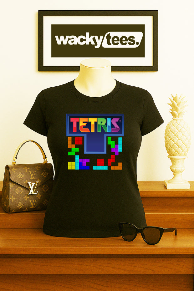 Tetris Brick Game Retro Classic Graphic Tee Shirt