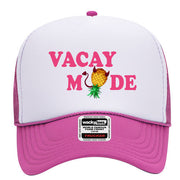 Vacay Mode Upside Down Pineapple Adult Swinger Foam Trucker Snap Back Hat