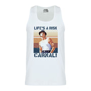 Lifes A Risk Carnal El Gallo Negro Blood In Blood Out Vatos Locos Graphic Tee Shirt