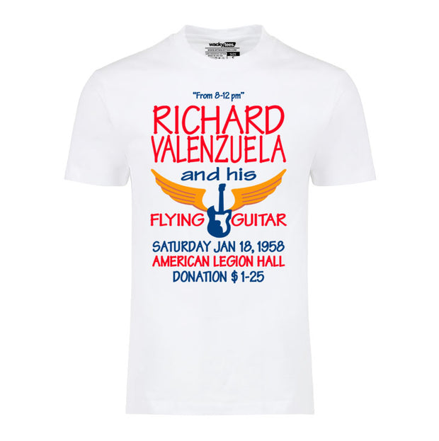 Richard Valenzuela and His Flying Guitar Poster La Bamba Graphic Tee Shirt